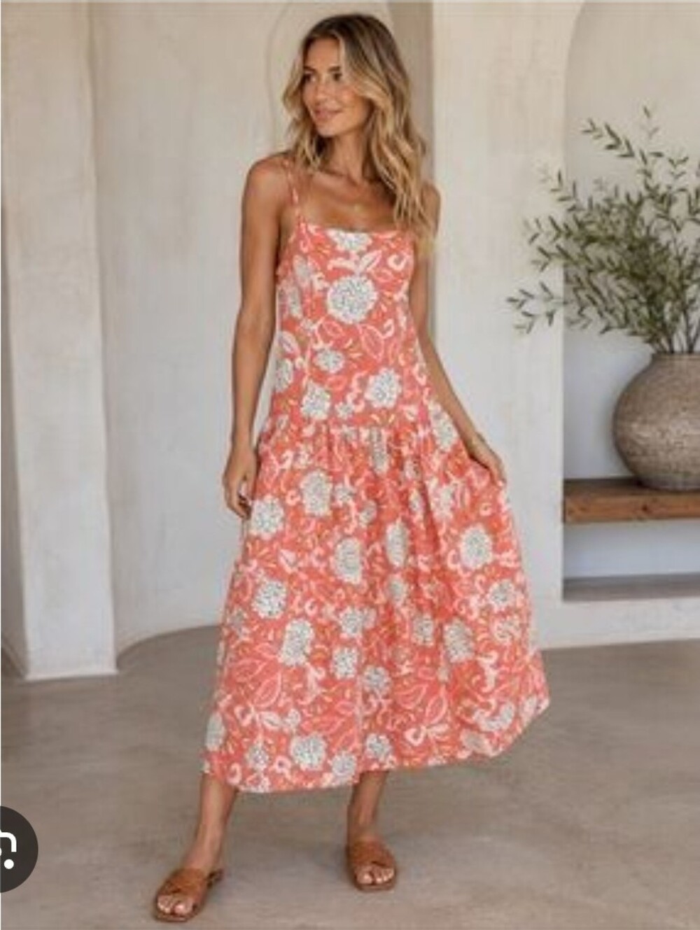 Zara Drop Waist Midi/Maxi Dress - Picture 3 of 12